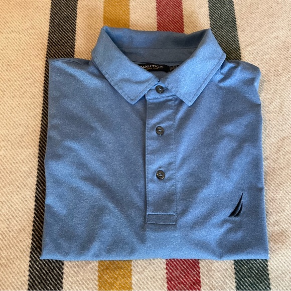 Nautica Performance Polo in Light Blue size Mens Large - Picture 3 of 8